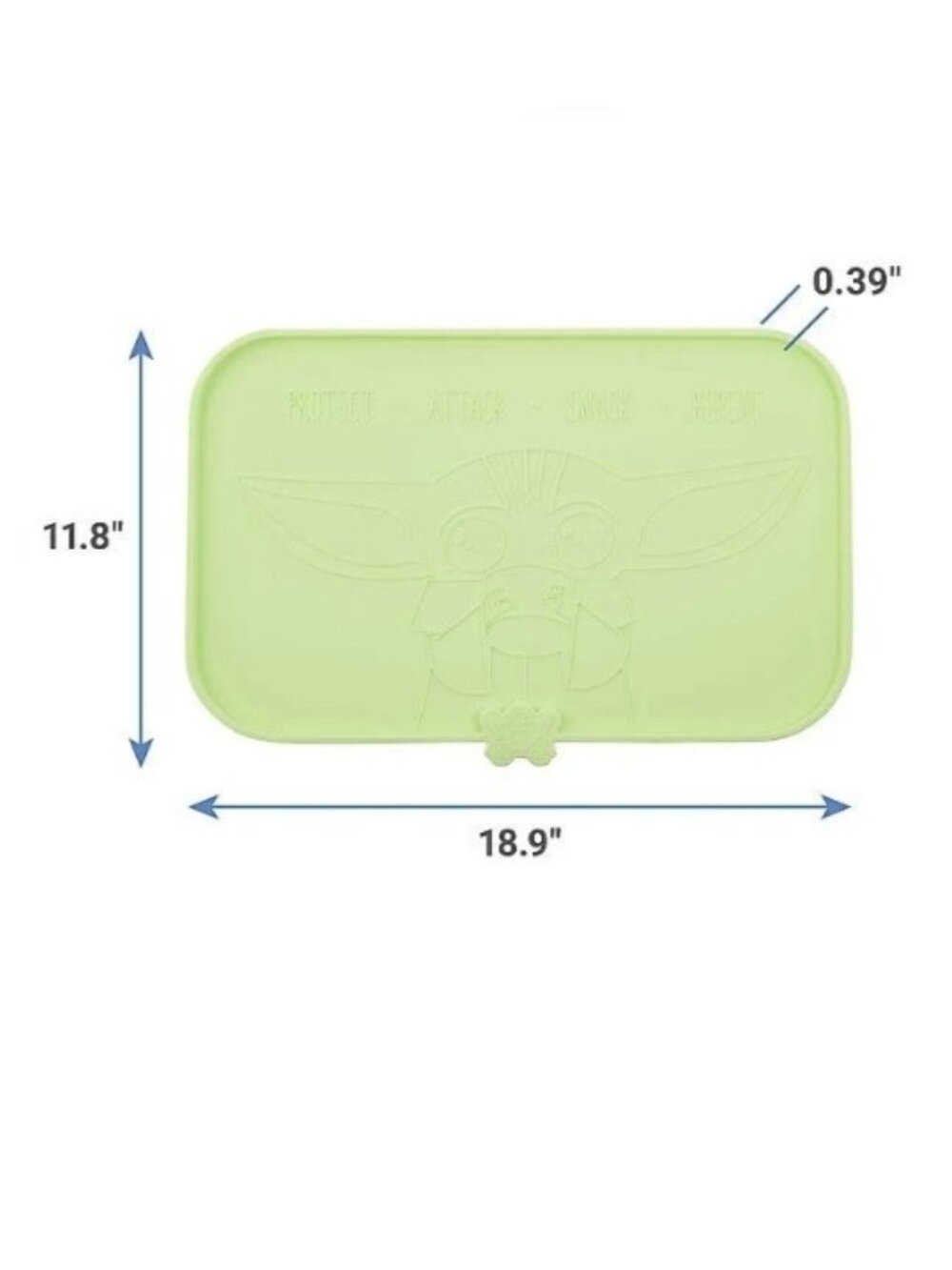 𝗰𝗵𝗲𝘄𝘆 𝗦𝗧𝗔𝗥 𝗪𝗔𝗥𝗦 THE MANDALORIAN THE CHILD Snack Pet Food Mat Green - Picture 4 of 14